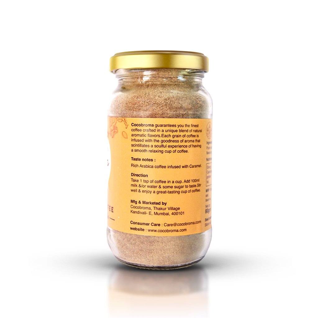 Instant Caramel Coffee Powder, 60 G - Cocobroma